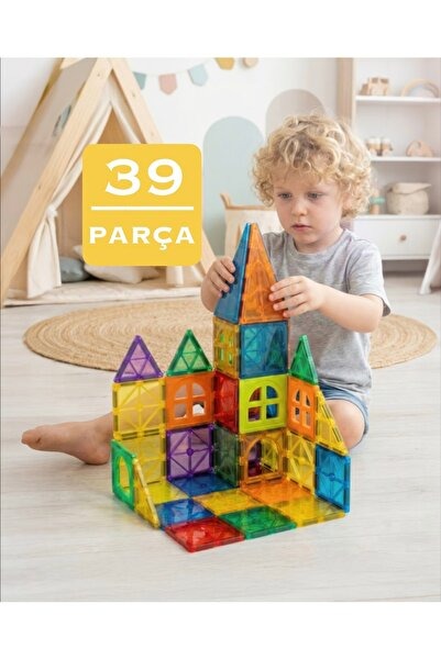 Mino Makers 39 Parça Yapı Manyetik Blokları Mıknatıslı Bloklar Oyuncak