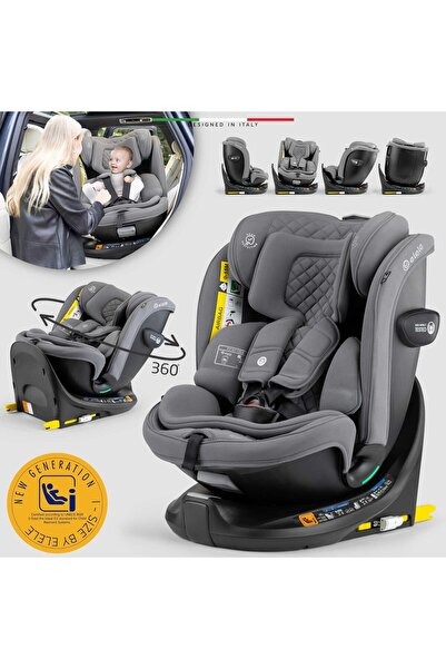 RitornoFix 360° Dönen I-Size Oto Koltuğu İsoFix 40-150 CM 0-36 KG Gri