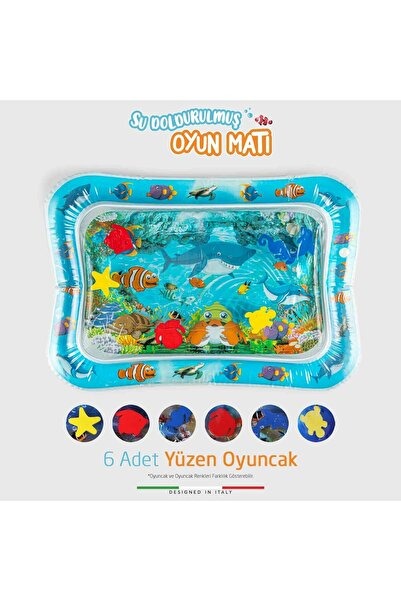 Şişirilebilen Su Aktivite Ve Oyun Matı Mavi
