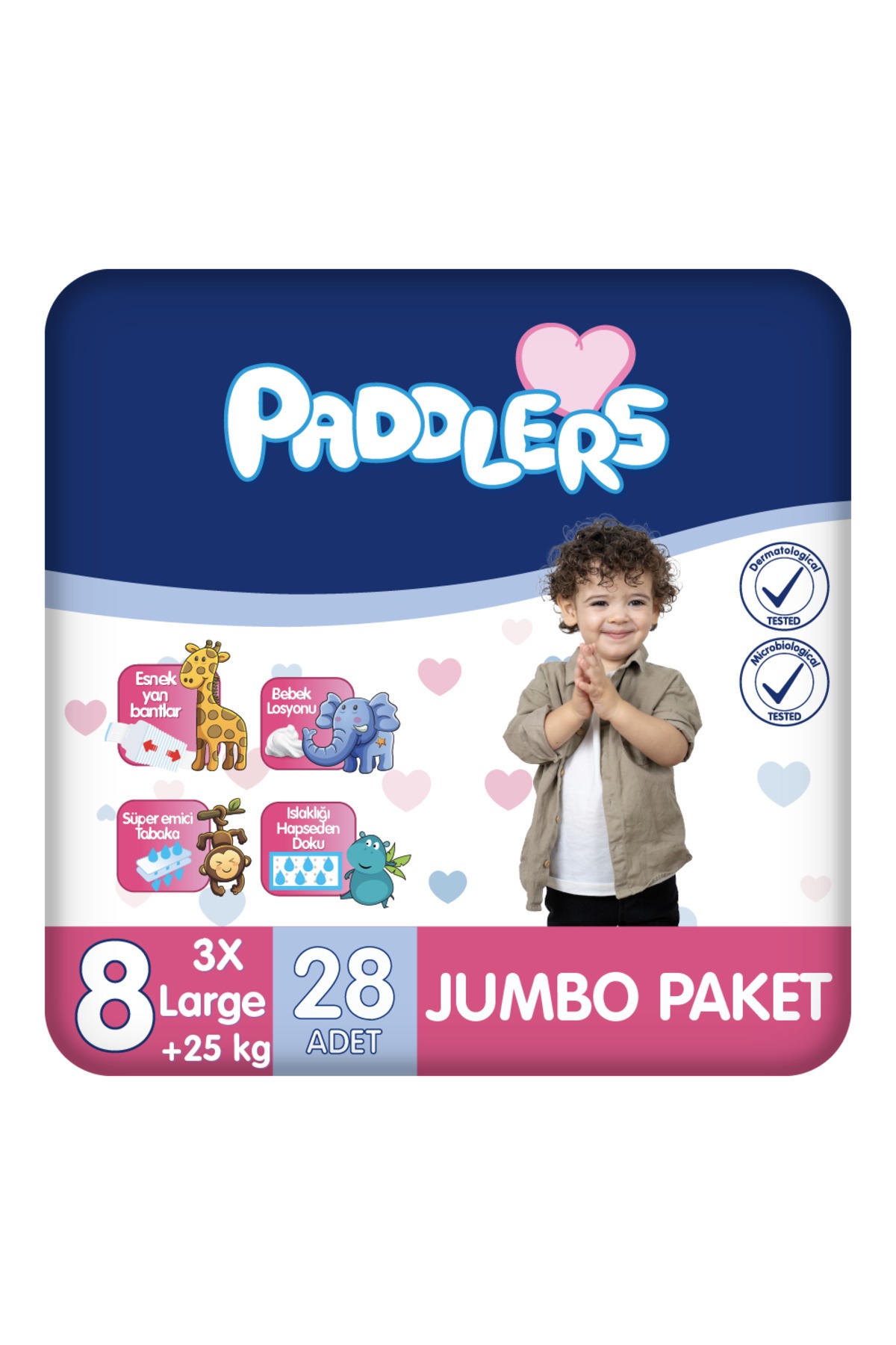 Bebek Bezi 8 Numara (25+Kg) XXX-Large 112 Adet Ekstra Jumbo Set - Yüksek Emicilik